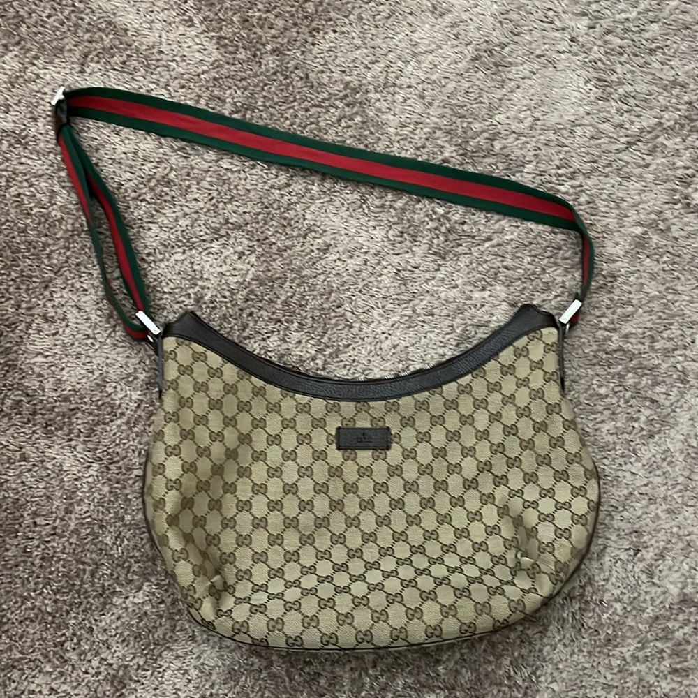 Gucci Half Moon Hobo Bag in Dark Brown
